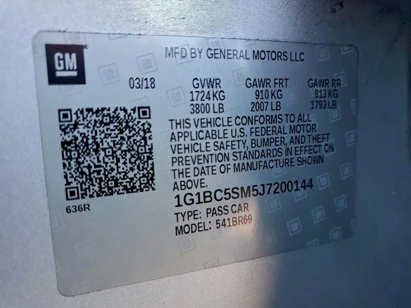 2018 CHEVROLET CRUZE LS  