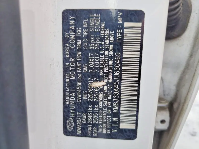 2018 HYUNDAI TUCSON SEL  