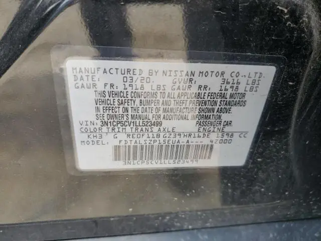 2020 NISSAN KICKS SV  