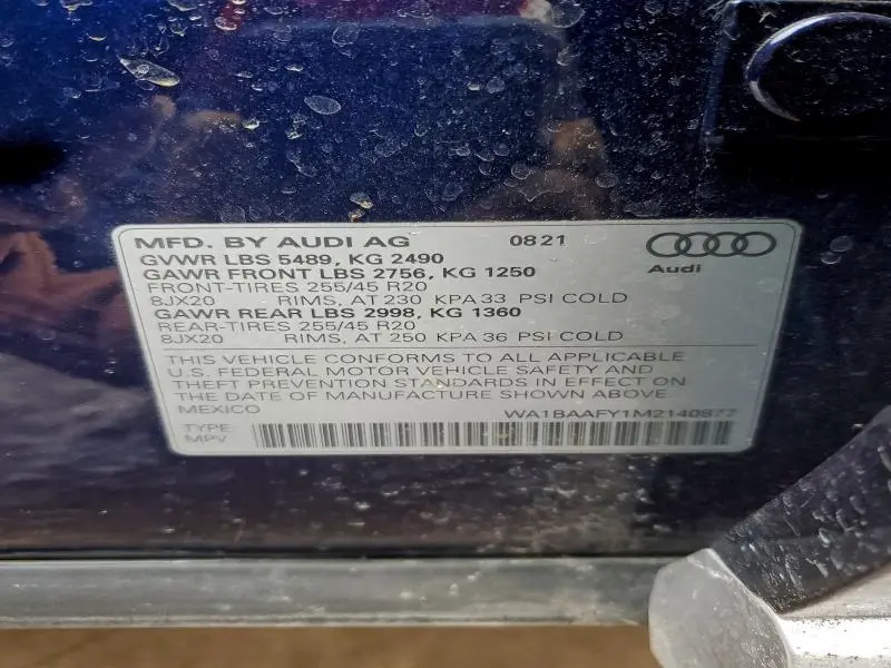 2021 AUDI Q5 PREMIUM PLUS  