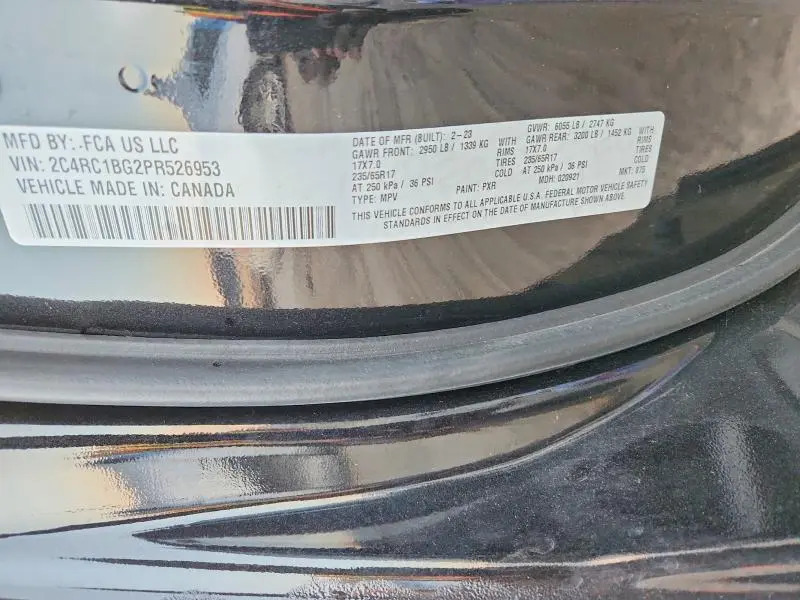 2023 CHRYSLER PACIFICA TOURING L  