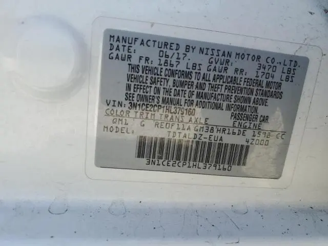 2017 NISSAN VERSA NOTE S  