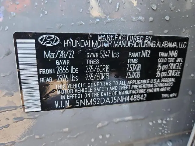 2022 HYUNDAI SANTA FE SEL  