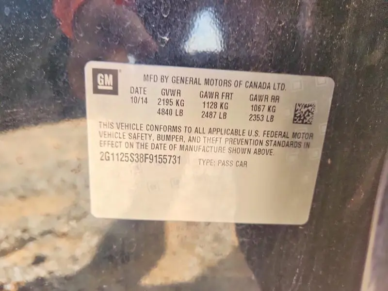 2015 CHEVROLET IMPALA LT  