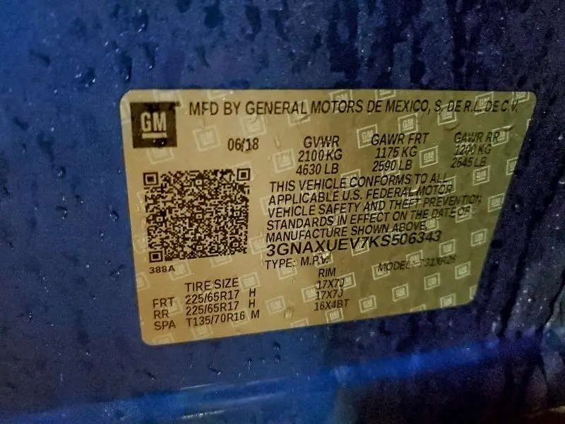 2019 CHEVROLET EQUINOX LT  