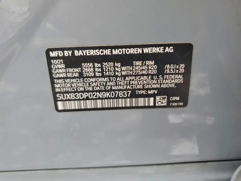 2022 BMW X3 M40I  
