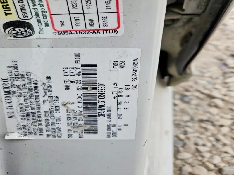 2012 FORD FUSION SEL  