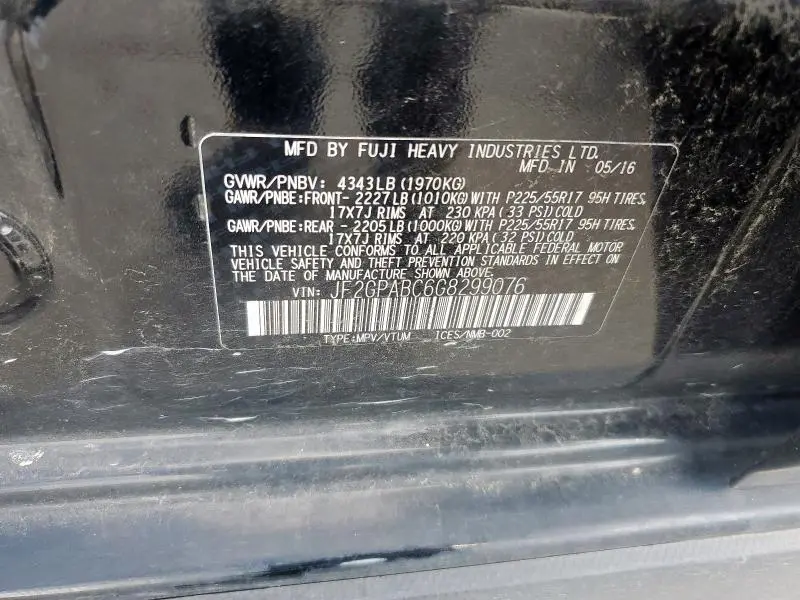 2016 SUBARU CROSSTREK PREMIUM
