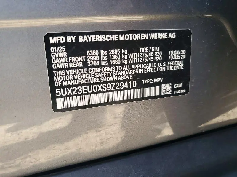 2025 BMW X5 XDRIVE40I  