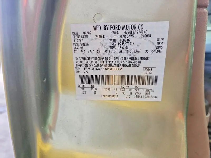 2010 FORD ESCAPE HYBRID  