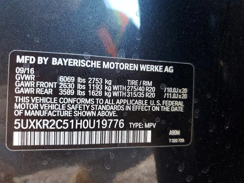 2017 BMW X5 SDRIVE35I  