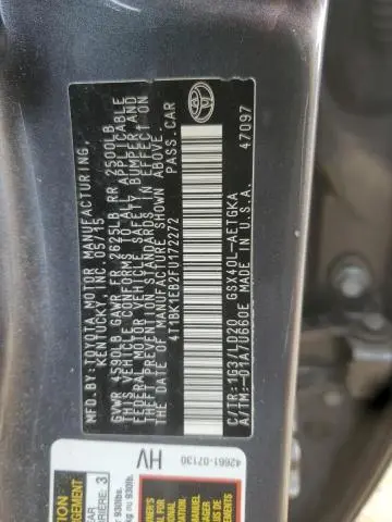 2015 TOYOTA AVALON XLE  