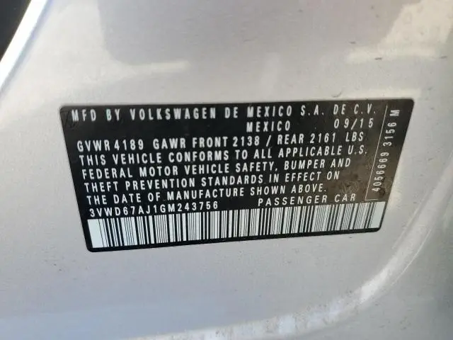 2016 VOLKSWAGEN JETTA SE  