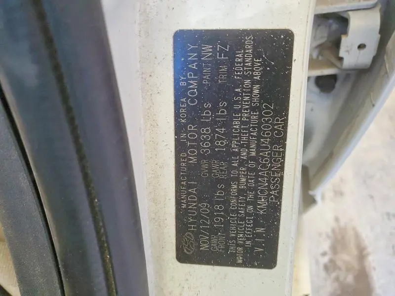 2010 HYUNDAI ACCENT GLS  