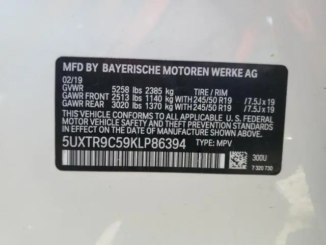 2019 BMW X3 XDRIVE30I  