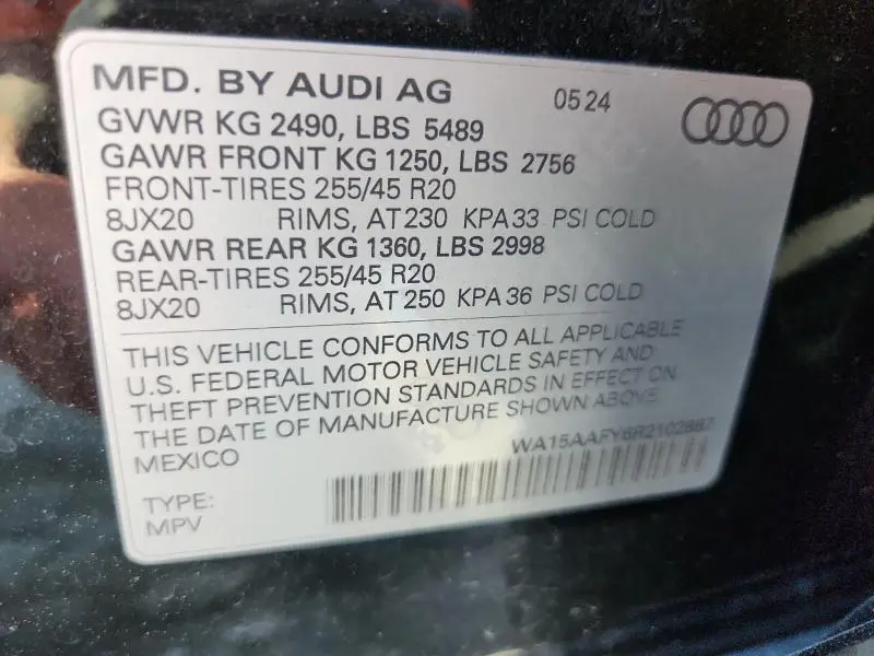 2024 AUDI Q5 SPORTBACK PRM PLS 45  