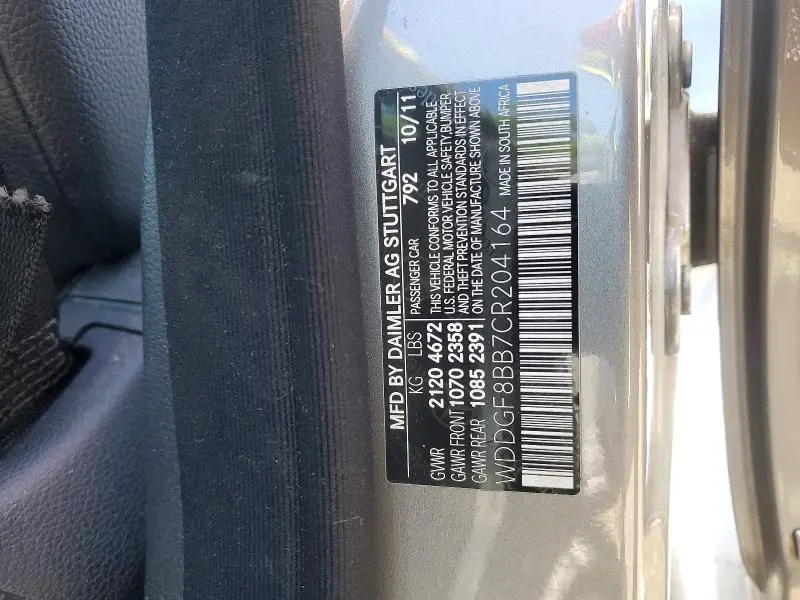 2012 MERCEDES-BENZ C 300 4MATIC  
