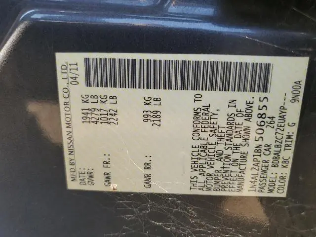 2011 NISSAN ALTIMA BASE  