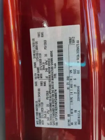 2019 FORD F150 SUPER CAB  