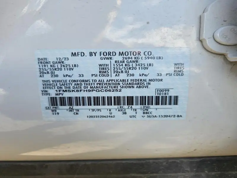 2023 FORD EXPLORER LIMITED  