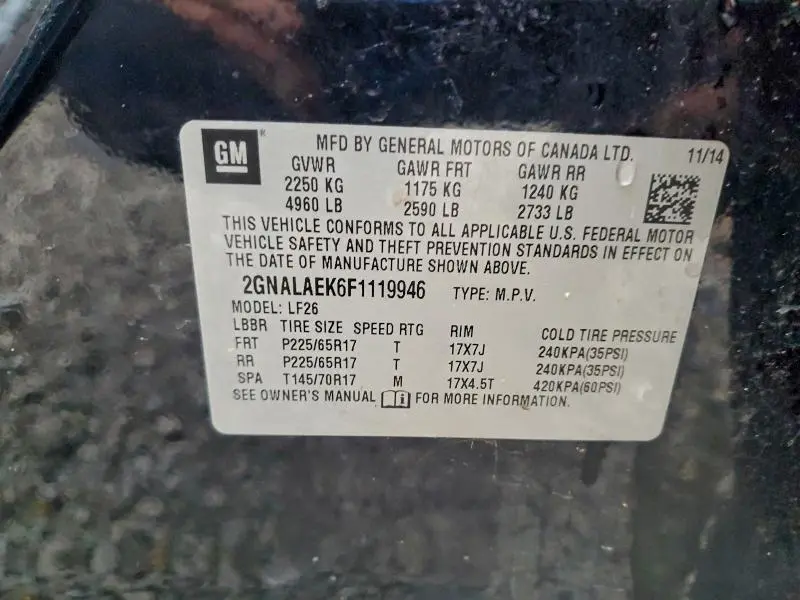 2015 CHEVROLET EQUINOX LS  