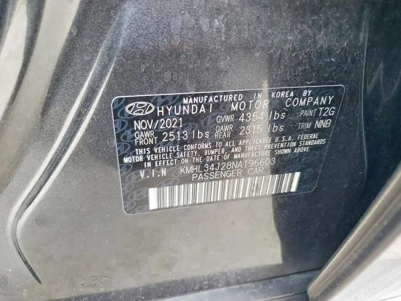 2022 HYUNDAI SONATA LIMITED  