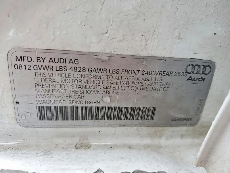 2013 AUDI A4 PRESTIGE  