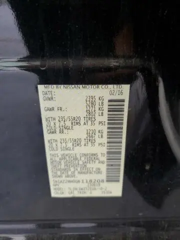 2016 NISSAN MURANO S  