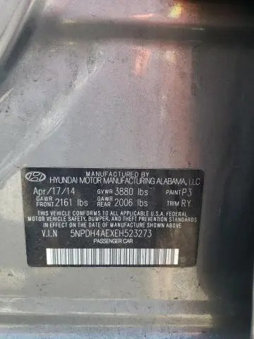 2014 HYUNDAI ELANTRA SE  