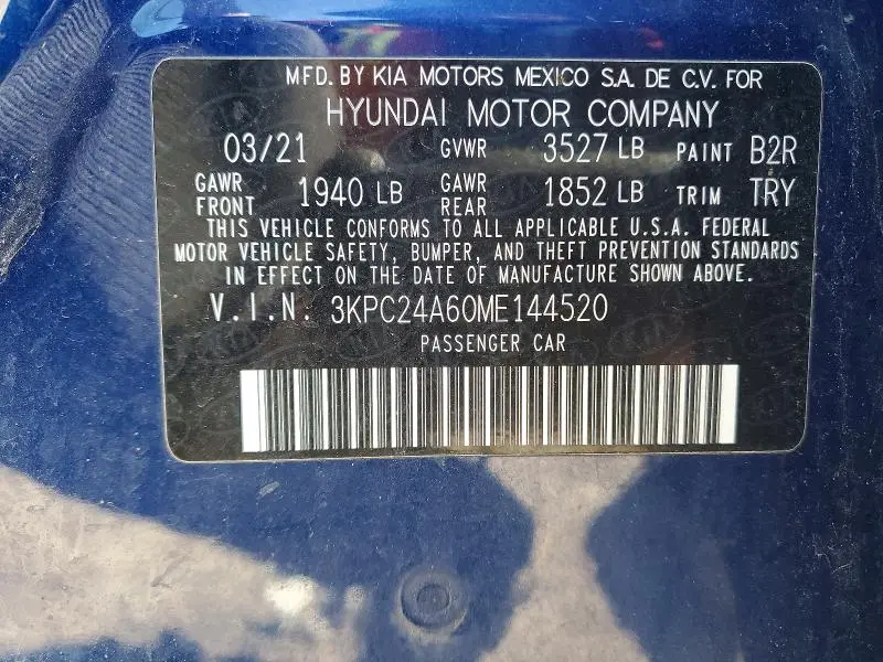 2021 HYUNDAI ACCENT SE  