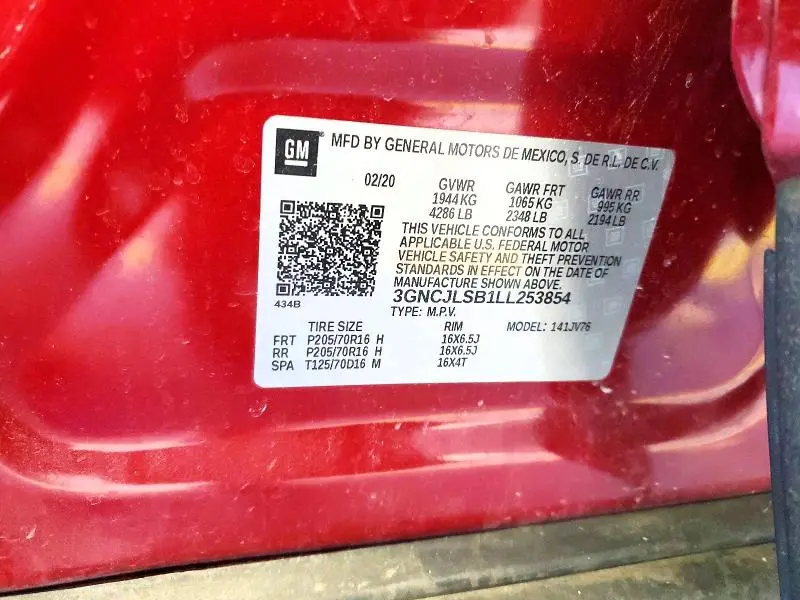 2020 CHEVROLET TRAX 1LT  