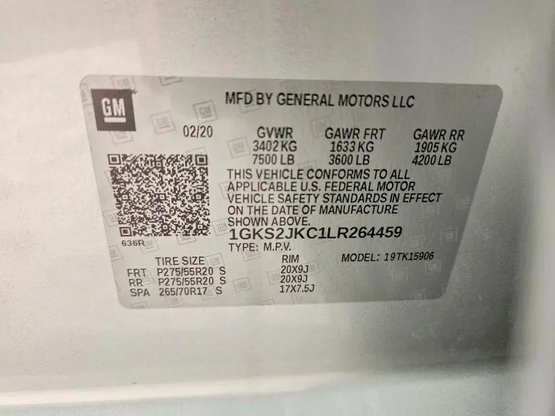 2020 GMC YUKON XL K1500 SLT  