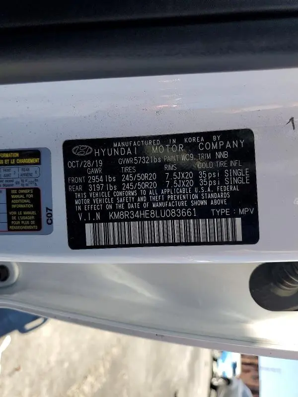 2020 HYUNDAI PALISADE SEL  