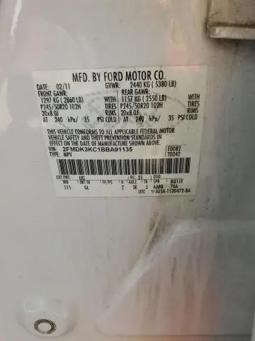 2011 FORD EDGE LIMITED  