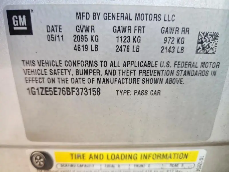 2011 CHEVROLET MALIBU LTZ  