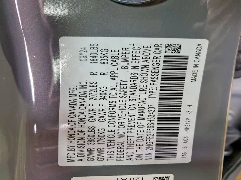 2025 HONDA CIVIC SPORT  