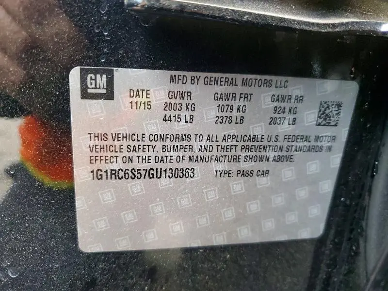 2016 CHEVROLET VOLT LT  