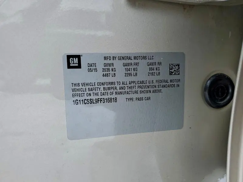 2015 CHEVROLET MALIBU 1LT  