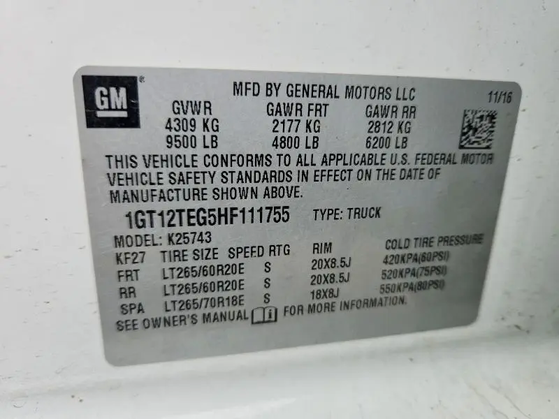 2017 GMC SIERRA K2500 SLT  