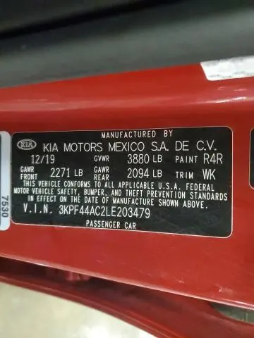 2020 KIA FORTE GT  