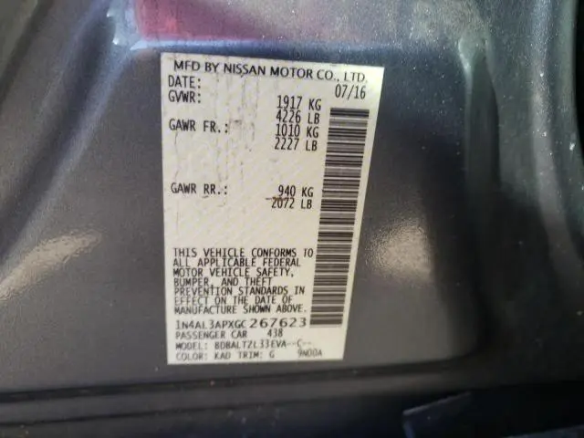 2016 NISSAN ALTIMA 2.5  