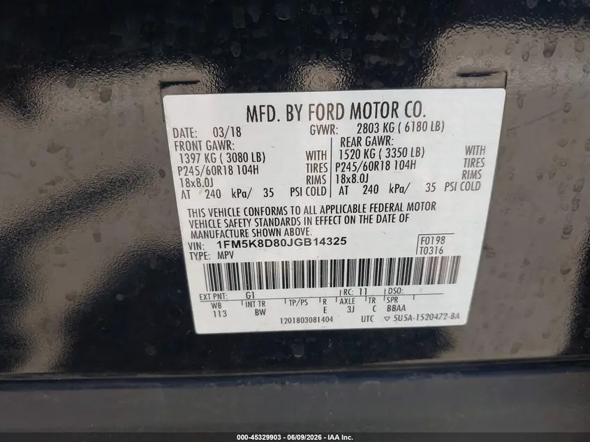 2018 FORD EXPLORER XLT