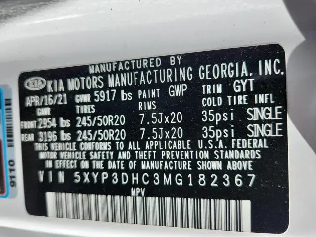 2021 KIA TELLURIDE EX  