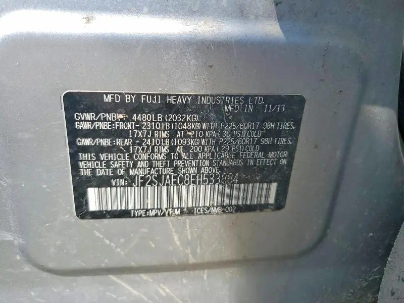 2014 SUBARU FORESTER 2.5I PREMIUM  