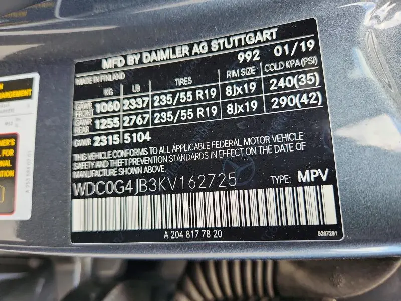 2019 MERCEDES-BENZ GLC 300  