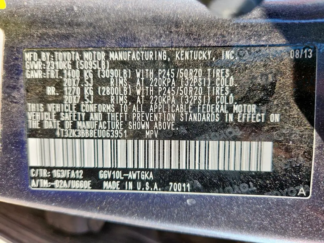 2014 TOYOTA VENZA LE  