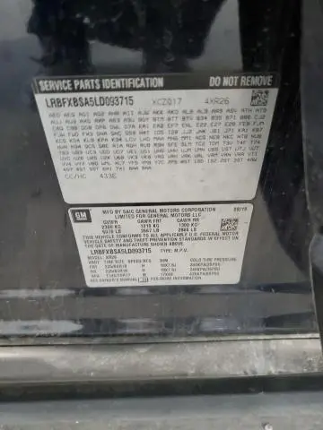 2020 BUICK ENVISION PREFERRED  