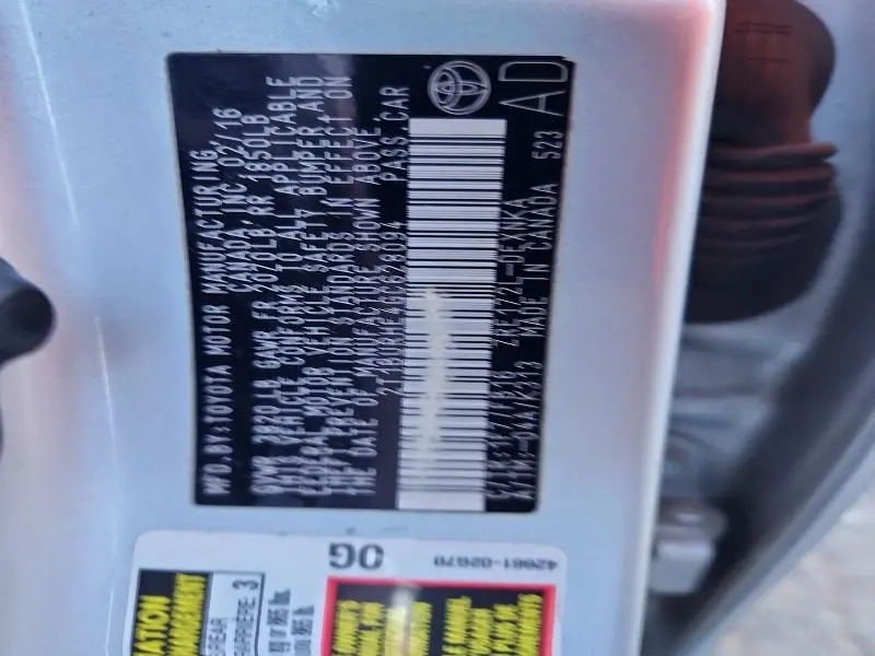 2016 TOYOTA COROLLA L  