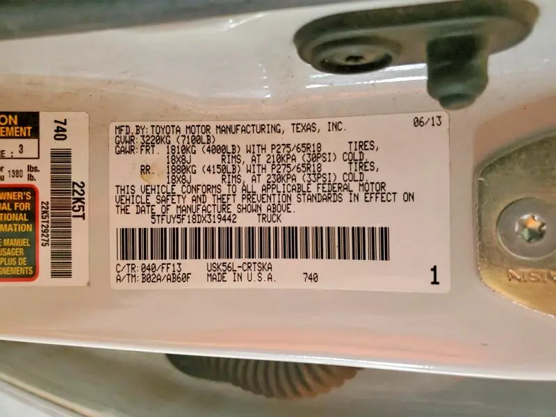 2013 TOYOTA TUNDRA DOUBLE CAB SR5  