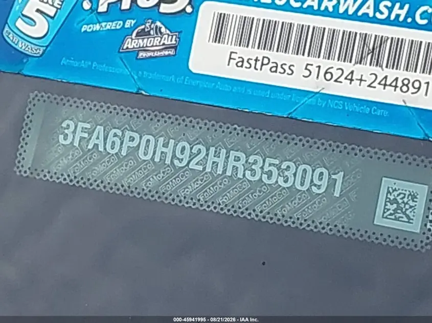 2017 FORD FUSION SE